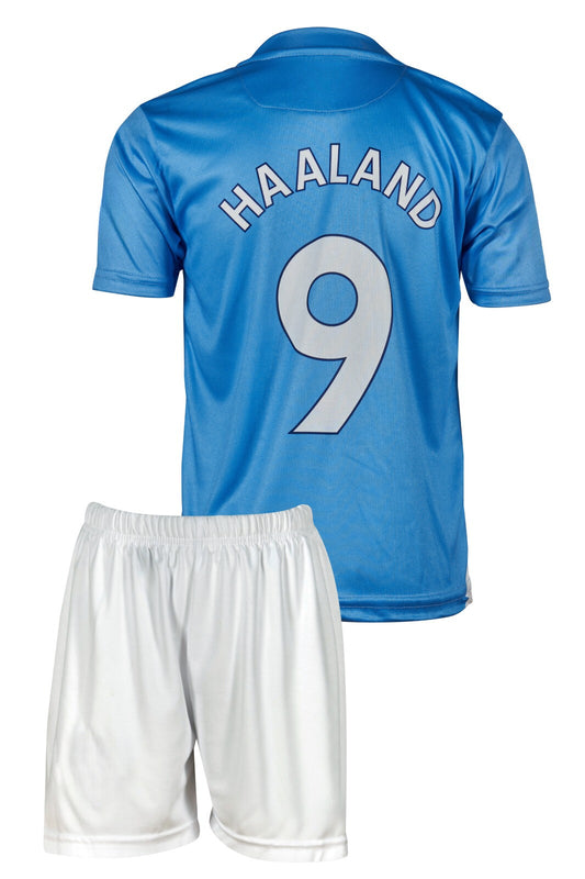 Haaland Kids Jersey No. 9 Set Home Edition White 2026 – 6 -Piece Football Gift Kit incl.