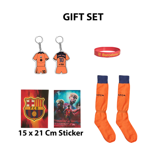 Yamal Kids Jersey No. 10 Maxi Set Third Edition 2026 – 6-Piece Football Gift Kit incl. Socks, Keycahain, Poster & Bracelet Set