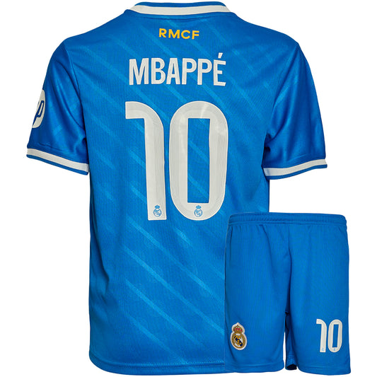 Mbappe Kids Jersey No. 10 Set Third Blue Edition 2026 – 2-Piece Football Gift Kit